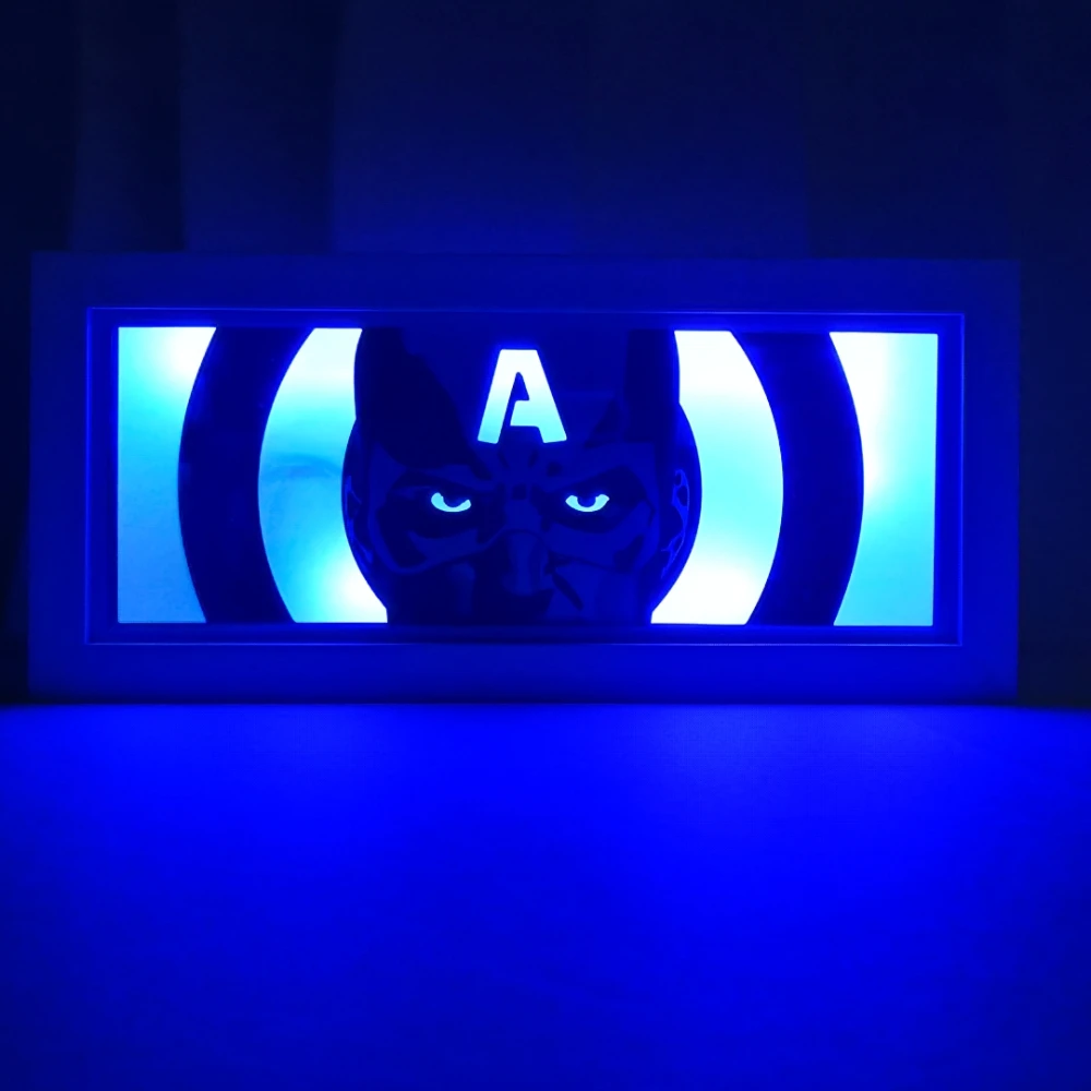 Anime Series Paper-Cut Light Room Bedroom Night Light Remote Control Colorful Light Box Color Change Light - view 4