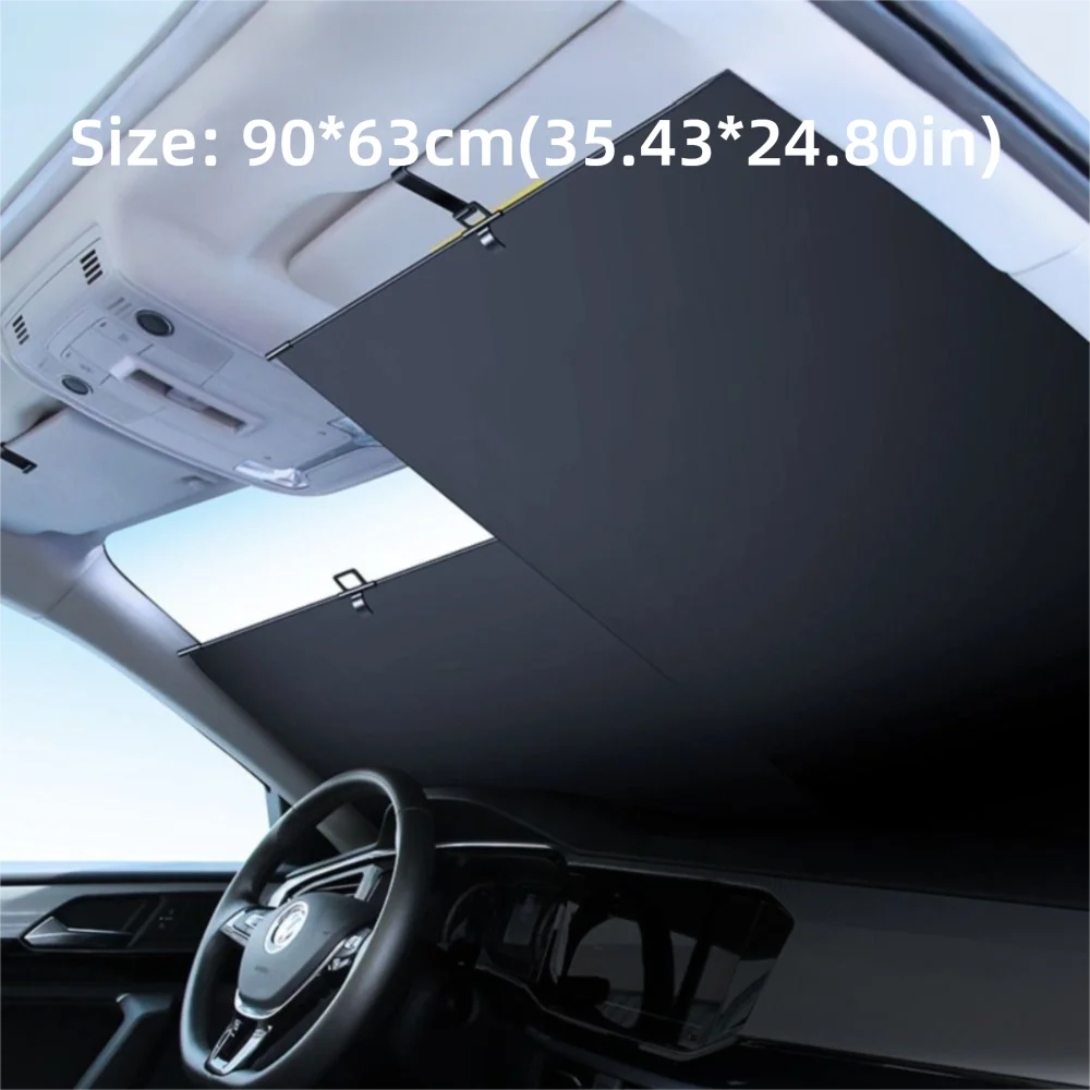 Retractable Car Sunshade Suction Cup Heat Protection Auto Front Windshield Sun Visor Visor Reflector Sun Protection Cover