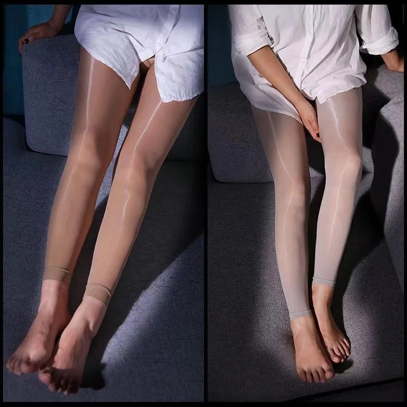 Sexy Socks Oily Pantyhose  Shiny Smooth Dance Stockings Nine Point Socks for Men and Women Anti Hook Pantyhose Sexy Thin