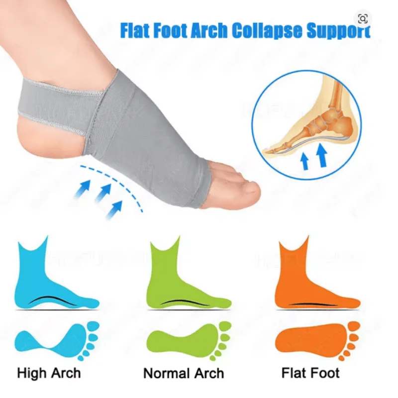 Silikon-Bogenstützeinlagen für Damen und Herren, Plattfußkorrektur, Plantarfasziitis-Schmerzlinderung, Socken mit Stützfunktion, orthopädische Einlagen – Detail 3
