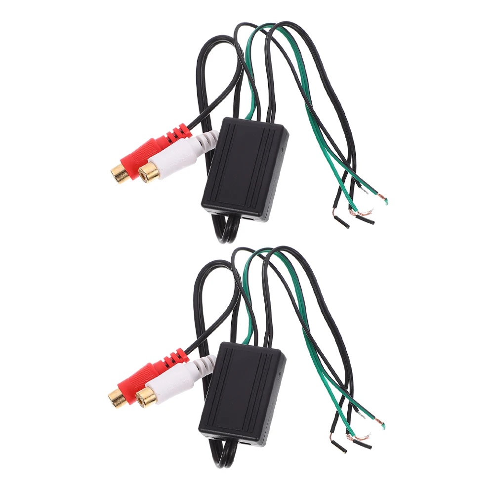 

2Pcs Car Horn Cable Adapter Speaker Wiring Harnesses Audio Wire Kit Connectors ABS Line Output Converter Car Home Audio System