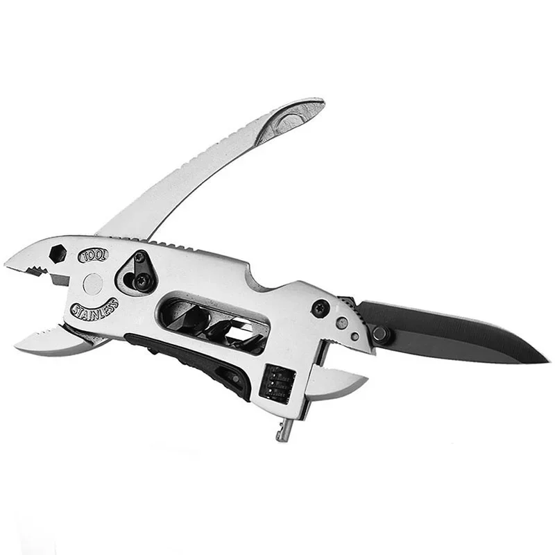 Multitool Pliers Pocket Knife Screwdriver Set Kit Adjustable Wrench Jaw Spanner Repair Outdoor Camping Survival Multi Tools