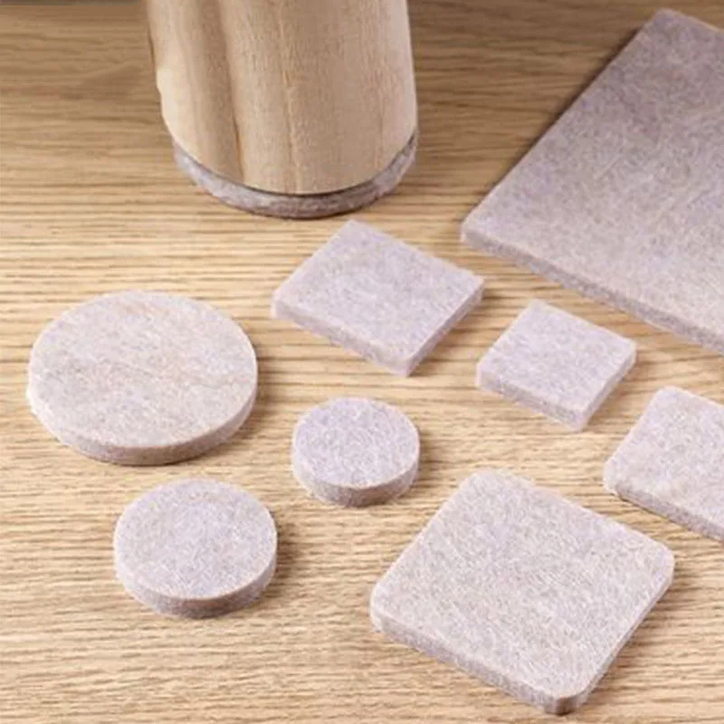 1-24PCS Felt Chair Leg Pads 5mm Thick Floor Scratch Protector Mat Mute Non-slip Self Adhesive DIY Furniture Accessories