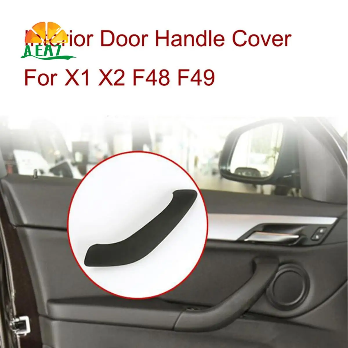 

AEA7-51417417513 Car Left Right Interior Door Pull Handle Armrest Cover Trim For-BMW X1 X2 F48 F49 F39 2016-2020