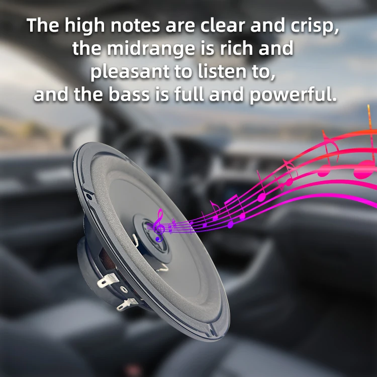KL-60C 100W 12V High End Car Coaxial Speaker Hot Model Best Price Universal Car Door Speakers 6.5 Inches(1pair speakers)