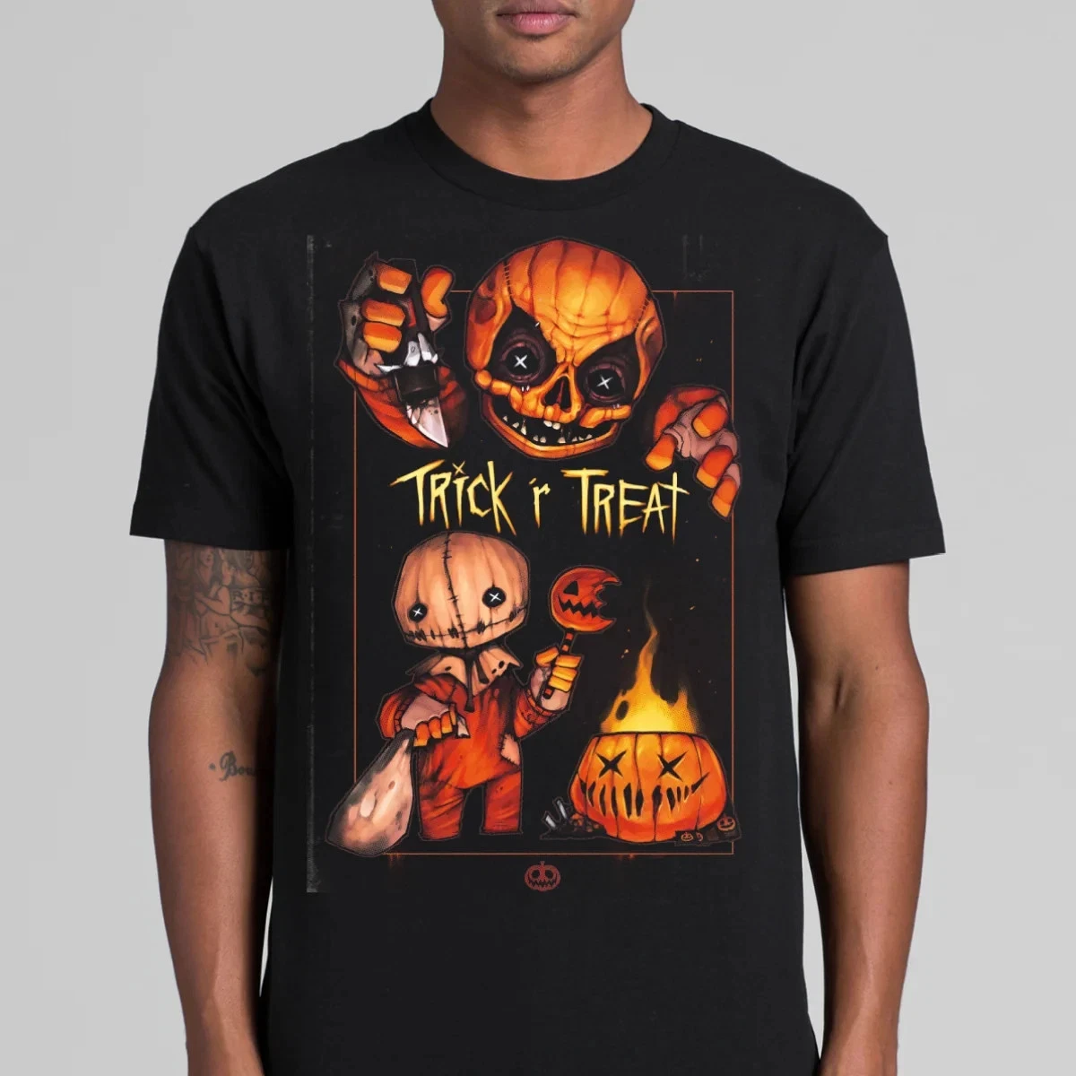Halloween Trick 'r' Treat T-shirt Horror Movie Tee Men's T-Shirt Short Sleeve for All-Season