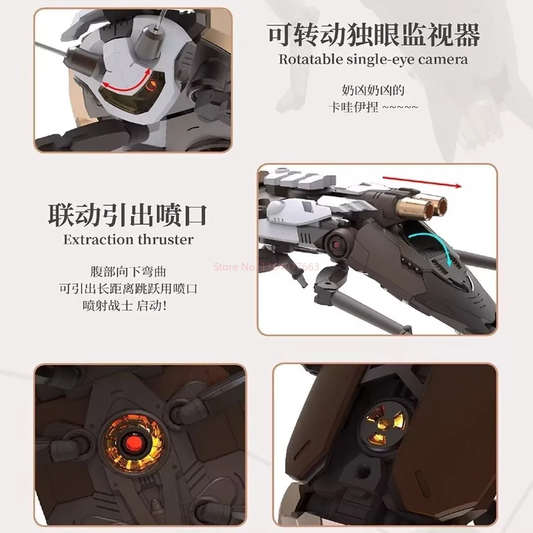 Guangdong Cockroach Action Figure Cantonese Heavy Utility Vehicles Assembly Model Kit Robox Animation Plastic Robot Toys Gifts