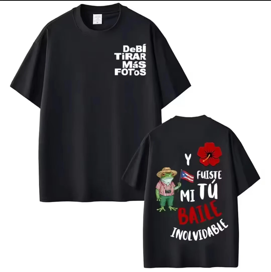 2026 Summer Bestseller Aesthetic Unisex Short Sleeve T-Shirt Printed With Rapper Bad Bunny Tour Concert Women And Men T-shirt