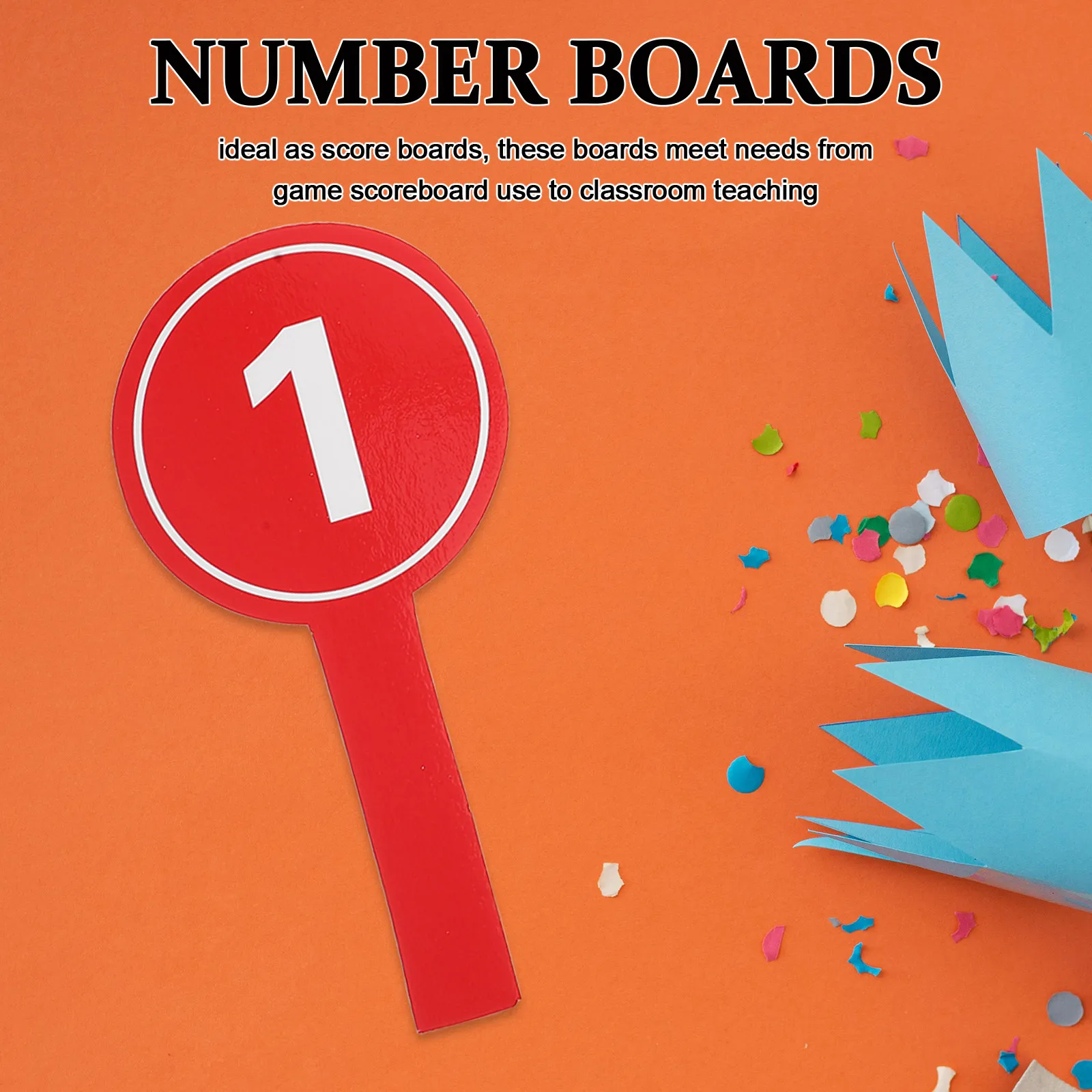 10Pcs Handheld Number Signs High Density Foam Auction Supplies Reusable Score Paddles Classroom Voting Board Team Paddle Numbers