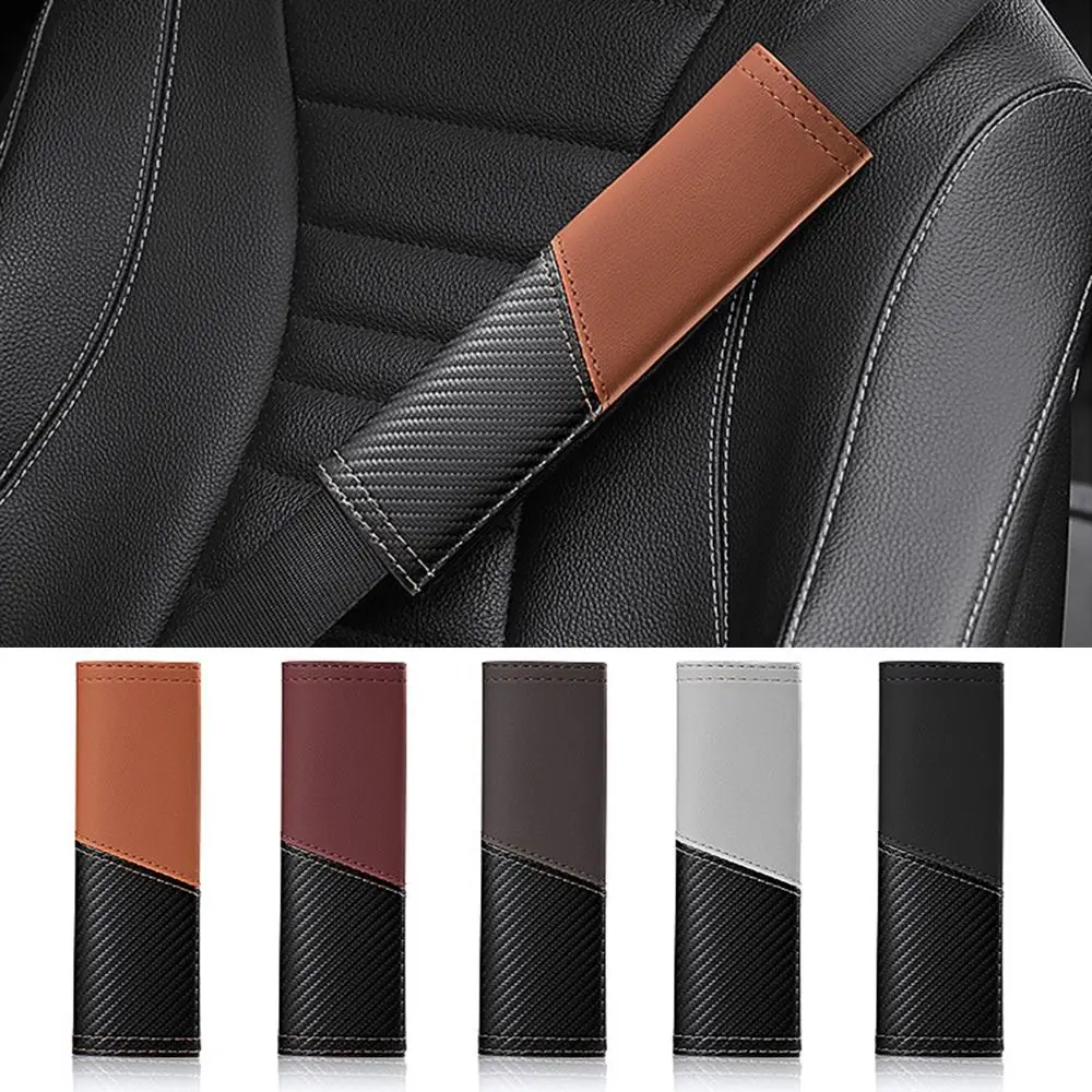 Carbon Fiber Seat Belt Shoulder Cover Comfortable Wear-proof Seatbelt Shoulder Pads Quick Installation Skin-Friendly