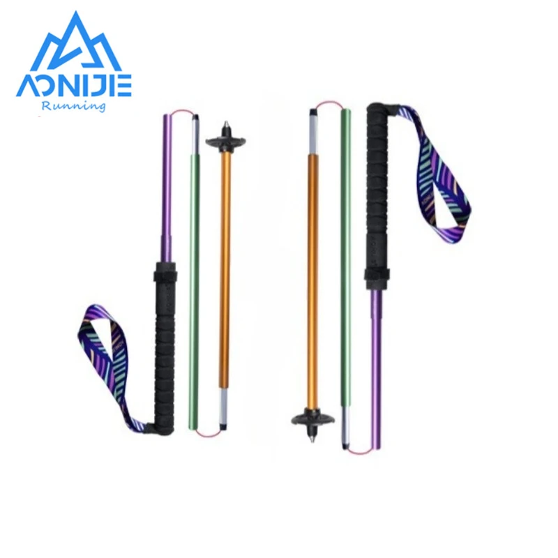 AONIJIE E4201 New E4204 Lightweight Folding Collapsible Quick Lock Trekking Pole Hiking Trail Running Walking Stick Carbon Fiber