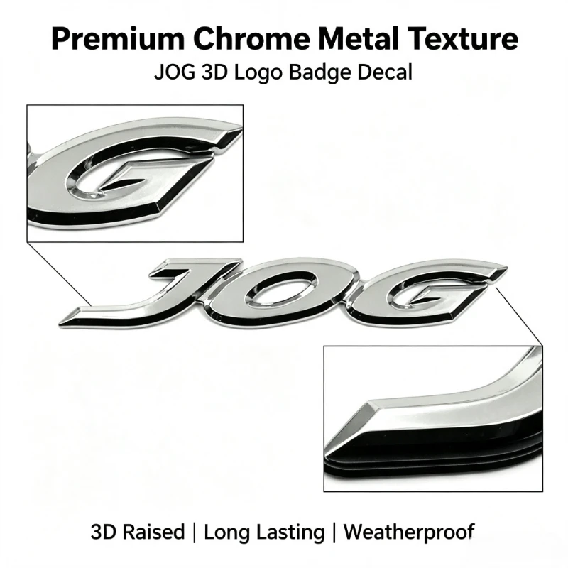 3D Chrome Front Frame Badge Sticker For Yamaha JOG 100 125 150 EU1-3 Scooter Logo Decal ZY100T