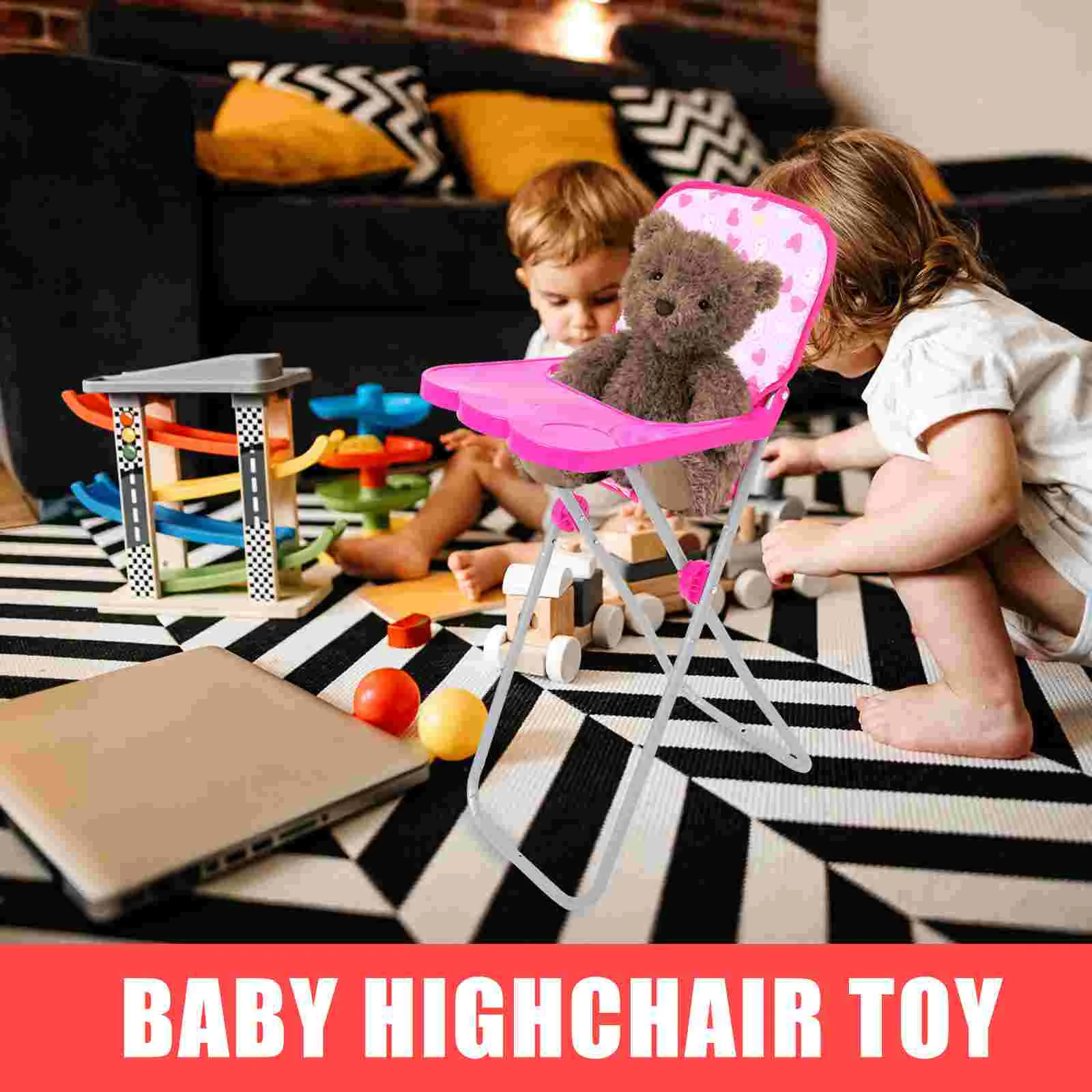 Dining Chair Hand Truck Dolly Toy Baby Accessories for Dolls Mini Plush Animals High Chair Girls