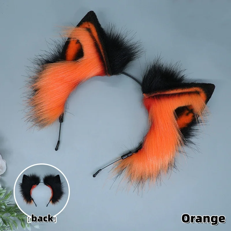 

Halloween Simulated animal Ears Furry Beast Spirit Hair Accessories Cosplay Pros Japanese Lolita KC Cute Plush Headwear