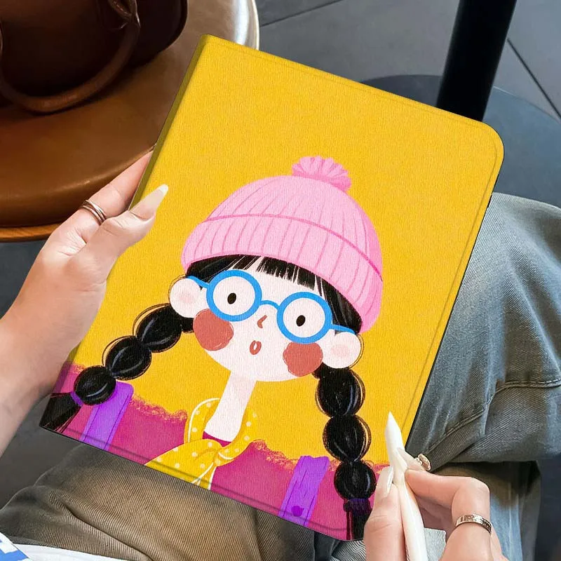 Hut Brille süße Mädchen Muster Fall für Lenovo Pad Tab Legion Xiaoxin Y900 Y700 K10 M10 P11 3rd Pro GT Plus Gen Abdeckung Tablet