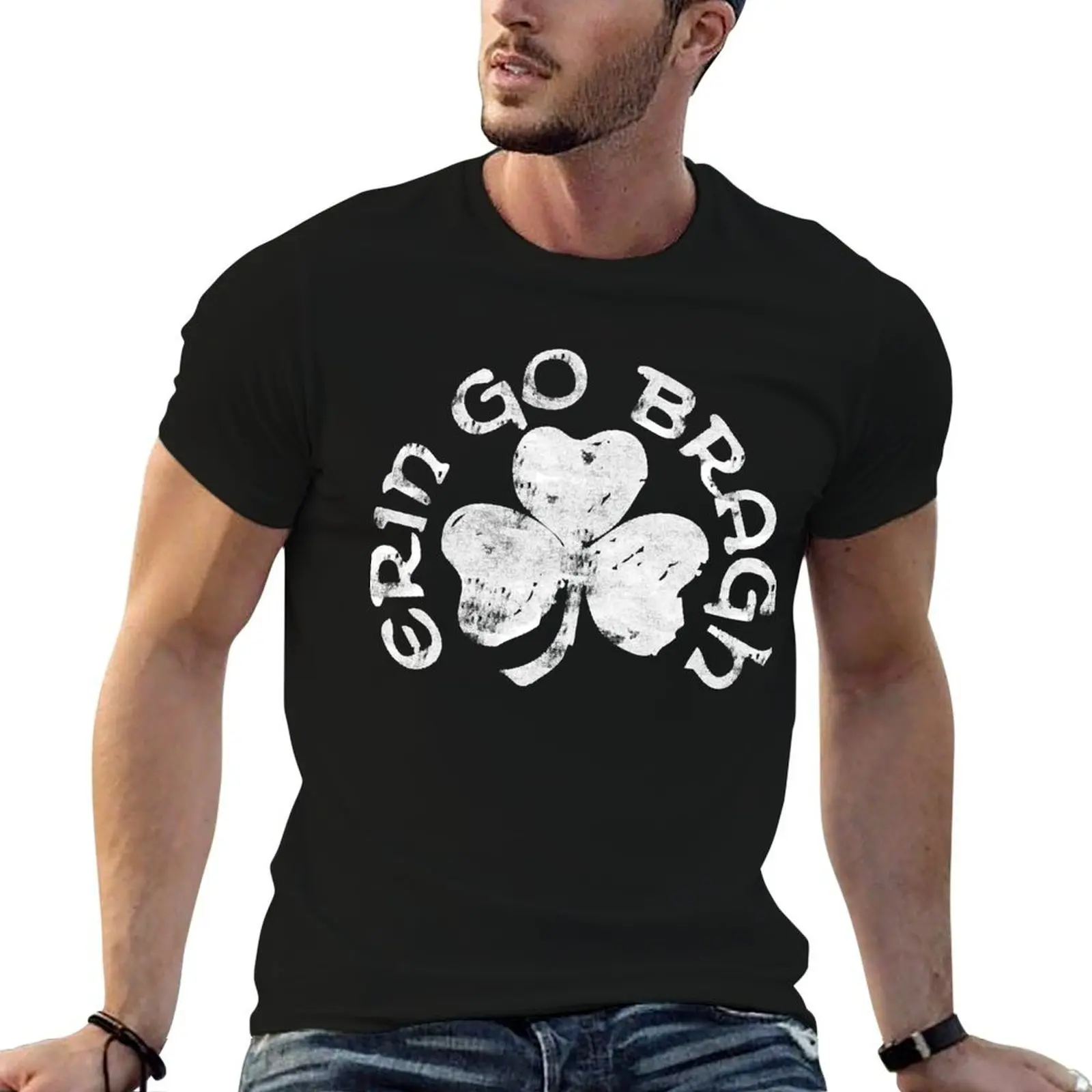 

Erin Go Bragh Shamrock Clover Irish Ireland Tees T-Shirt t shirt man casual man t shirt graphic T-Shirt