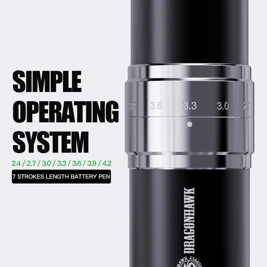 Dragonhawk Fold 3 WirelessTattoo Machine Duas baterias