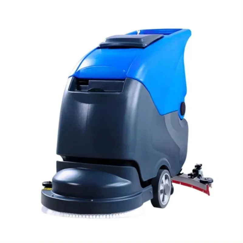 auto hand push industrial floor scrubber cordless electric spin washing and sucking scrubber machine with vacuum