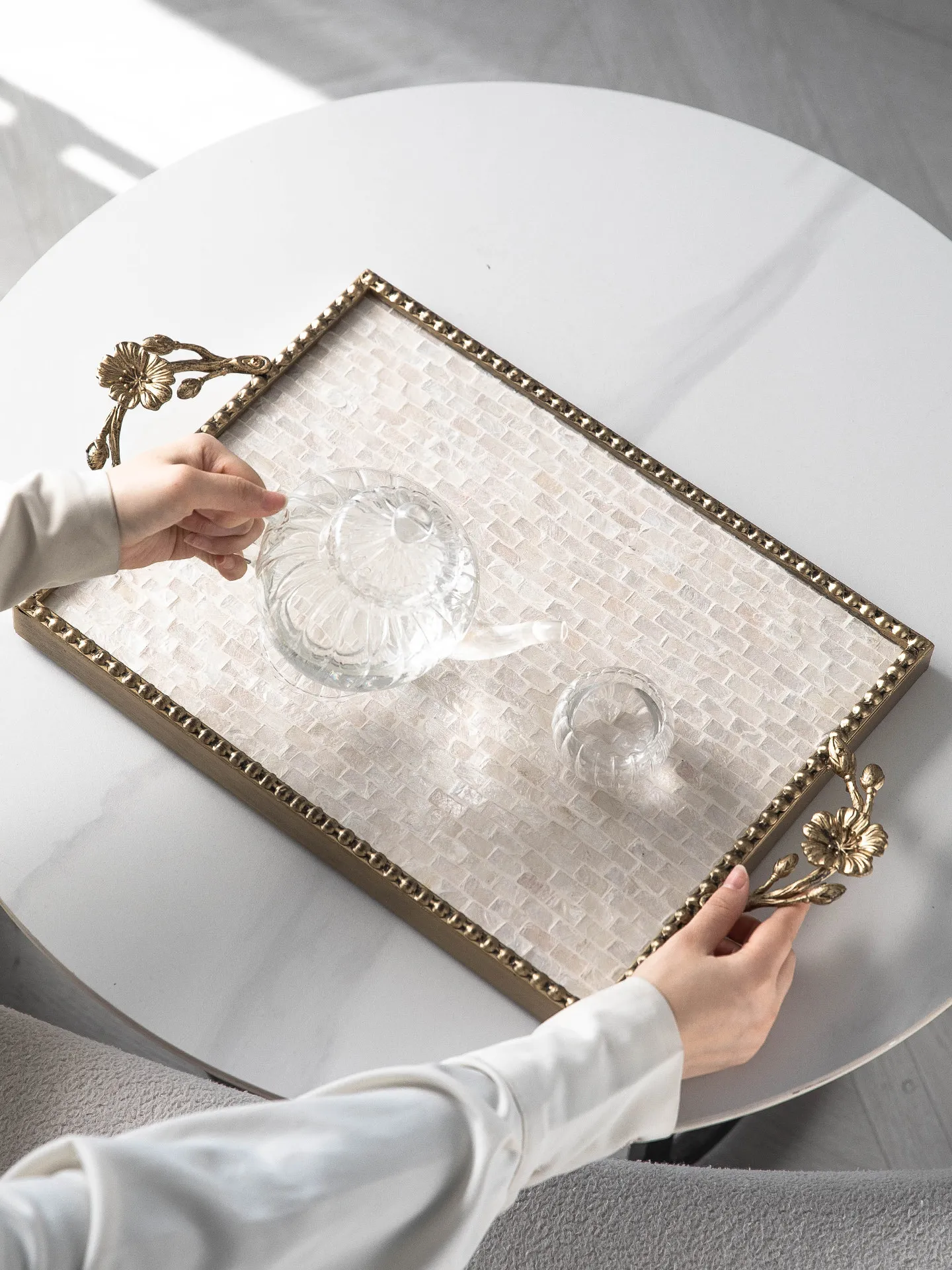 

Декоративная фруктовница в стиле тань-динарь, высококачественный жестяной поднос с винтовой крышкой, настольная подставка, новый китайский стиль