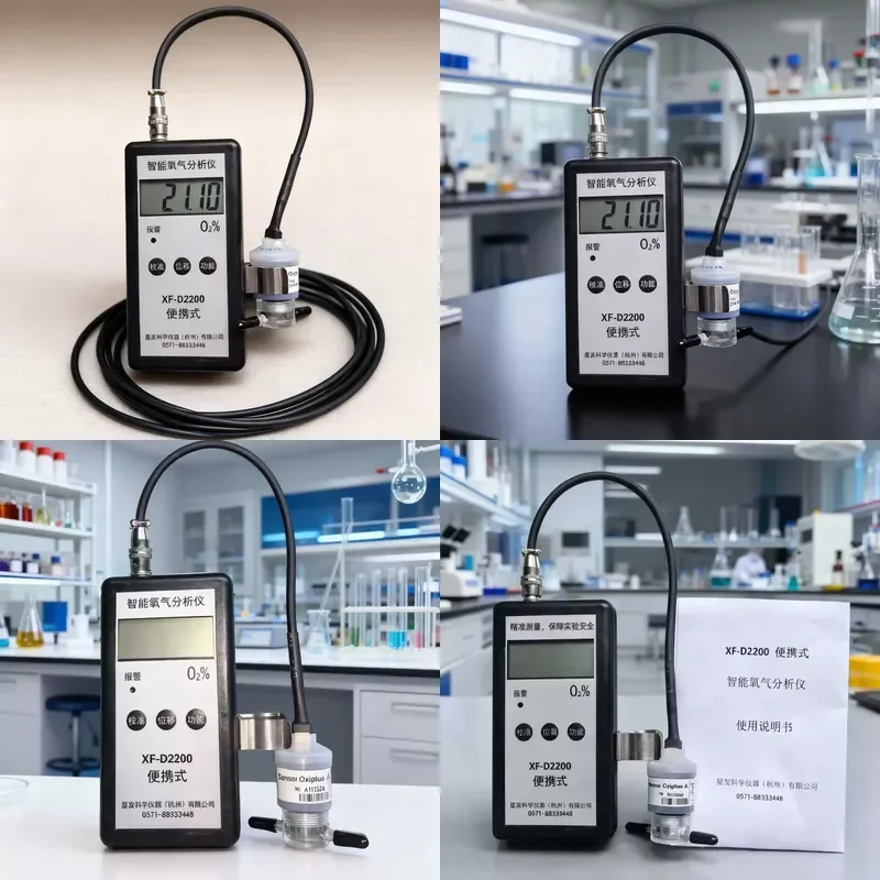 Portable Intelligent Oxygen Analyzer High Precision Oxygen Concentration Detector Pharmaceutical Industry Oxygen Content
