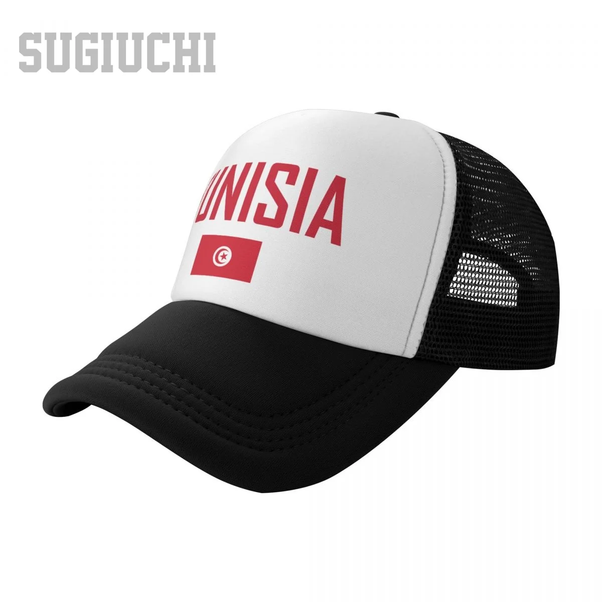 Unisex Mesh Cap Hat TUNISIA Flag And Font Trucker for Men Women Baseball Caps Outdoors Cool