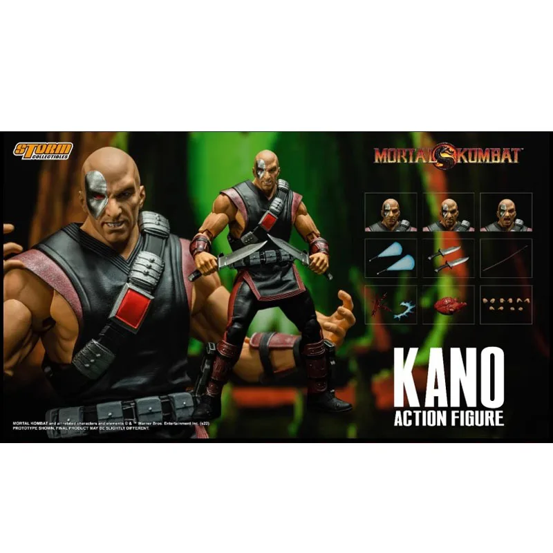 

In Stock Original Storm Toys DCMK13 1/12 MORTAL KOMBAT KANO Game Character Action Figure Model Movable Art Collection Toy Gifts