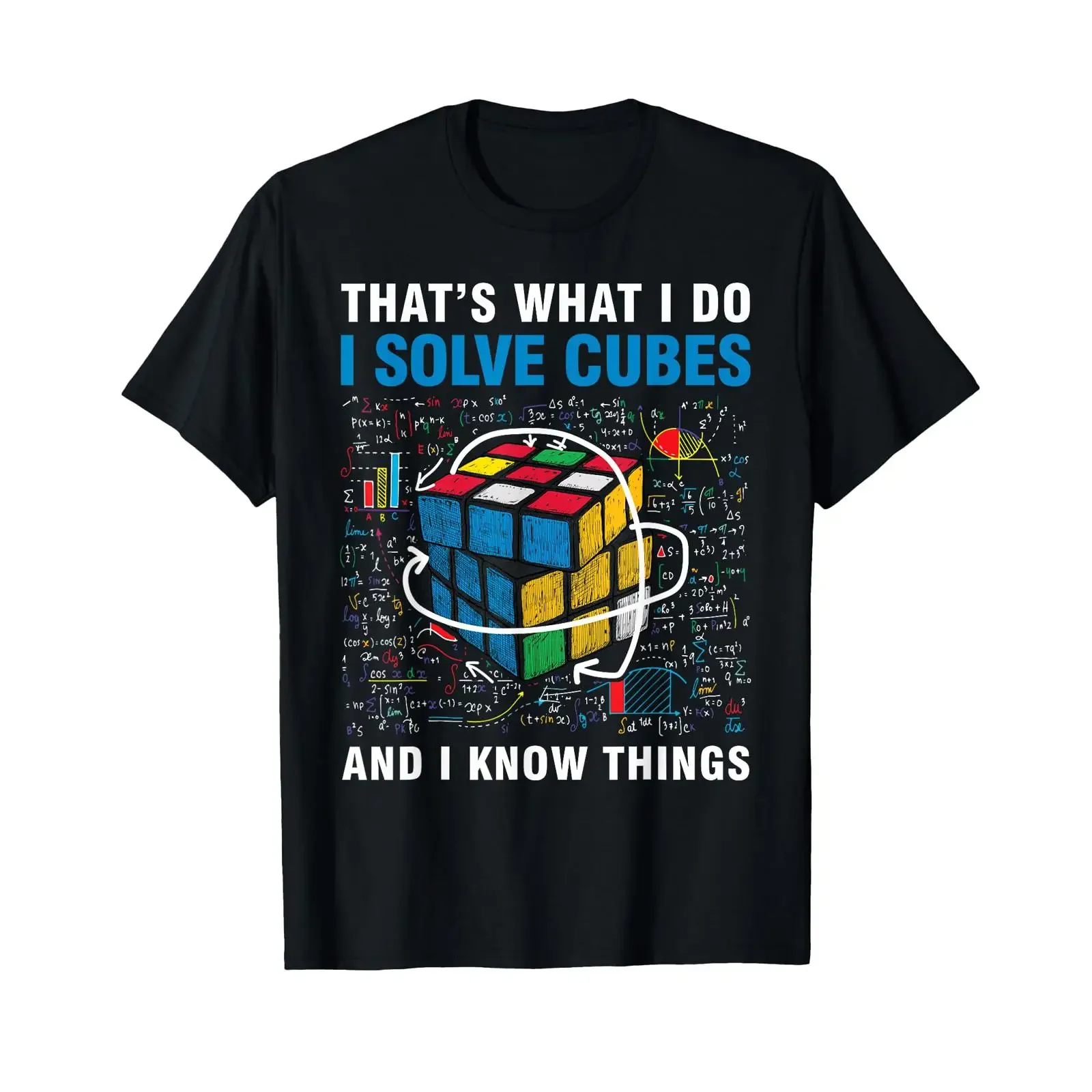 Competitive Puzzle I Solve Cubes and Know Thing Cubing T Shirt vintage Washed graphic Casual Stretched fashion Stylish Slightly