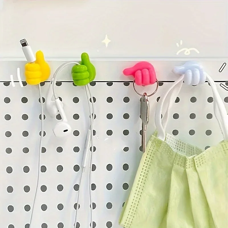 Self Adhesive Thumb Hook Multifunction Adhesive Cable Clip HolderCreative Silicone Thumb Hooks for Cable Clip Key Home Hook Wall