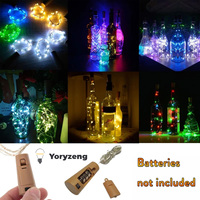 1M 2M 3M 10 20 30 LED Cork Shaped Silver Copper Wire String Fairy Light Wine Bottle for Glass Craft Christmas Party Decoration