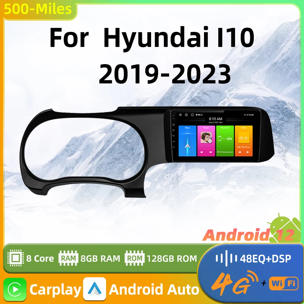 For Hyundai I10 2019 - 2023 Carplay Car Multimedia 2 Din Android Car Stereo Radio Auto Radio GPS Navigation Android Auto WIFI