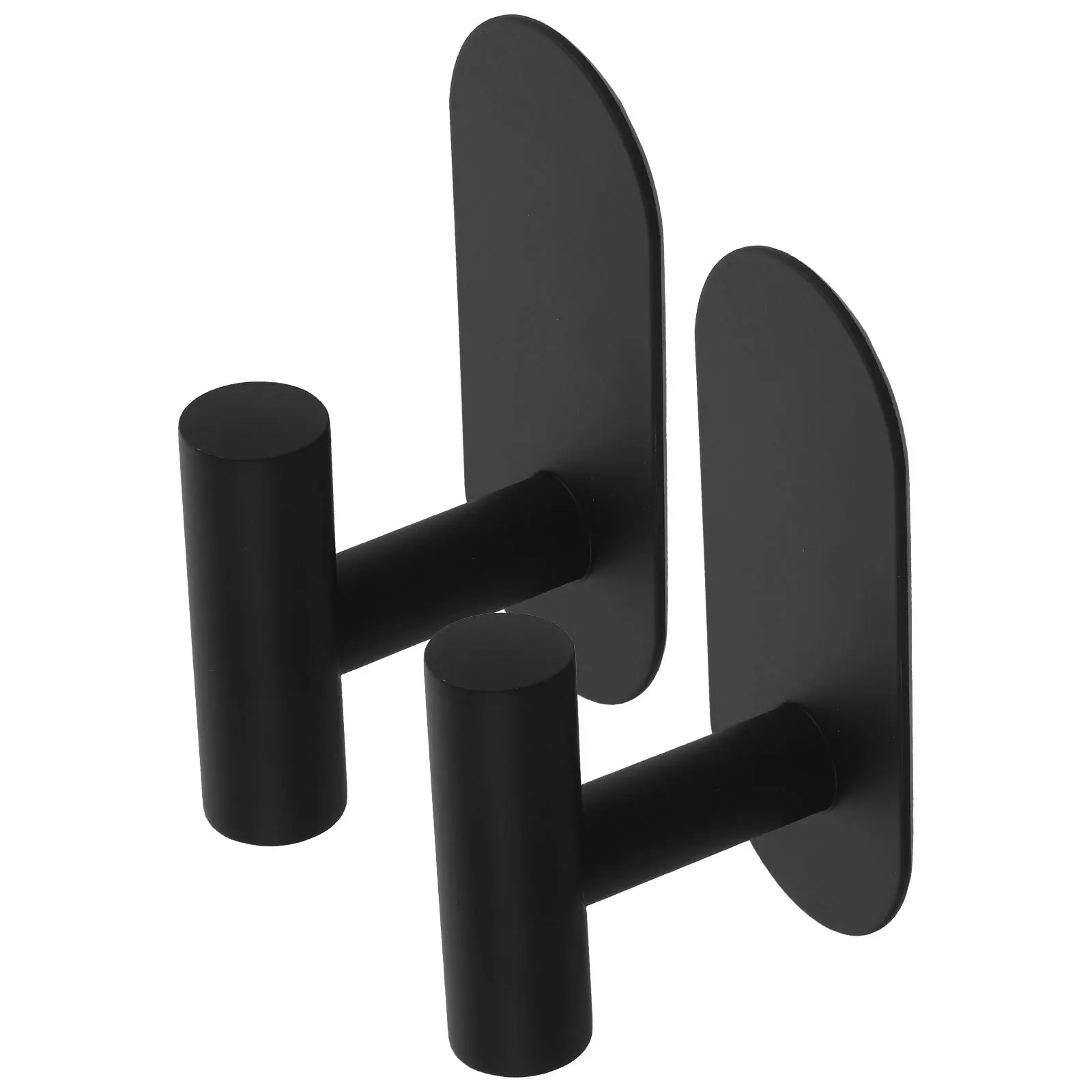 

2Pcs Stainless Steel No Punch Wall Hooks Self-Adhesive Towel Hanger for Bath Kitchen Closets Smooth Surfaces Decorative Clothes