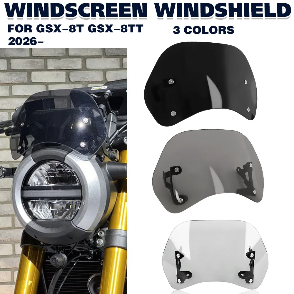 

Motorcycle Accessories Meter Windshield Visor Windscreen Spoiler Wind Shield Deflectors For SUZUKI GSX-8T GSX-8TT GSX 8T 2026-