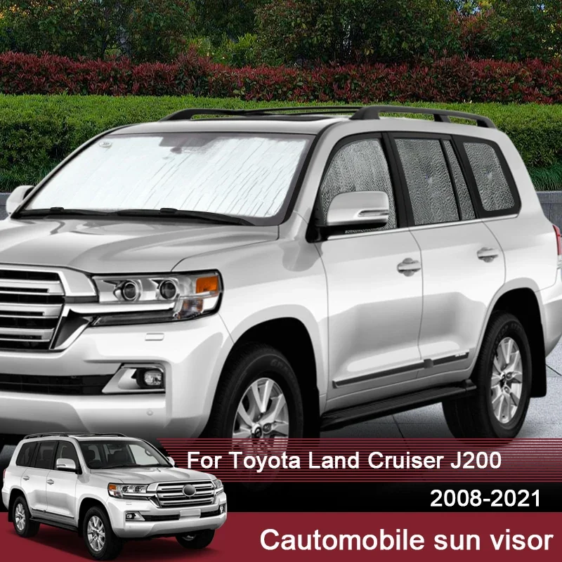 

Автомобильные солнцезащитные козырьки с УФ-защитой для Toyota Land Cruiser J200 2008-2021, оконная занавеска, солнцезащитный козырек, аксессуары для лобового стекла