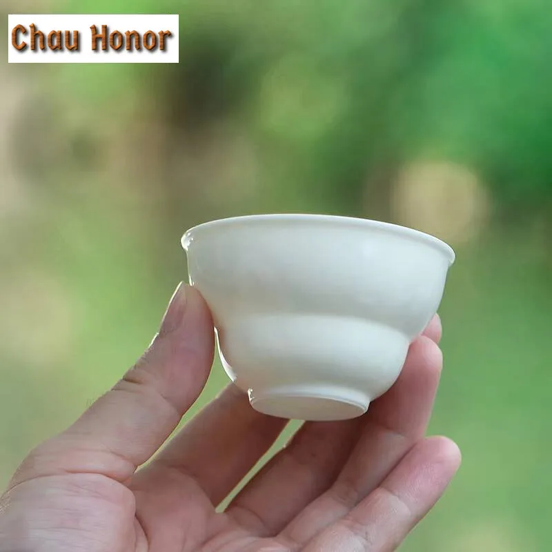 2pc/set Retro Grass Wood Grey Glaze Cup Gourd Shaped Teacup Set of Cups Master Cups Tea Services Accessories Collection 50ml