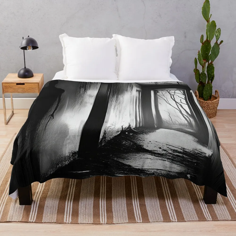 

Trapped Souls - Gothic Horror Dark Fantasy Art Throw Blanket warm winter Furrys blankets ands cosplay anime Blankets