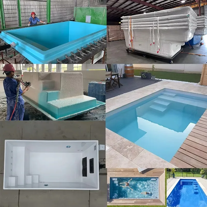 Customized Home Family Garden Fiberglass Get Inground Swimming Pool Prefabricated Swim Spa Plunge Pool