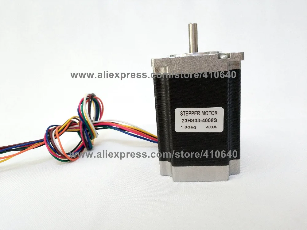 Super Sales 1 Piece High torque step motor 23HS33-4008S  L 84 mm Nema 23 with 1.8 deg  4 A  200 N.cm and  bipolar 8 lead wires