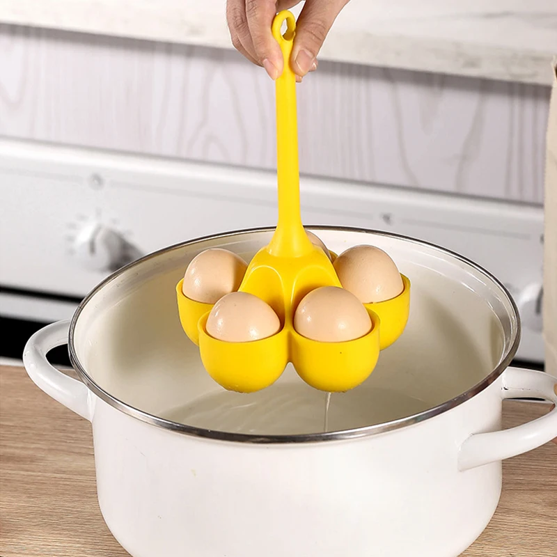 5 Hole Silicone Egg Cooker High Temperature Resistant Steamed Egg Tray Food Grade Complementary Food Tools