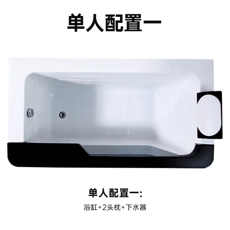 

Single/Double Water Curtain Waterfall Surfing Jacuzzi Acrylic Bathtub Thermostatically Heated 1.7m Bath