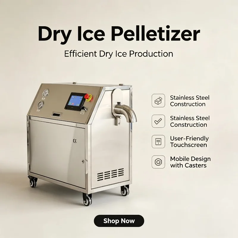 

Commercial Dry Ice Maker Granulating Machine Cleaning Dry Ice Blasting Machine Industrial Automatic Co2 Dry Ice Pellet Machine