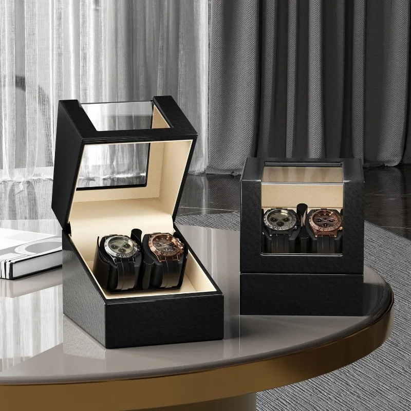 Men Rotating Watch Winders Mechanical Wrist Watches Winding Transparent Watch Automatically Winding Device Case Modern Watch Box