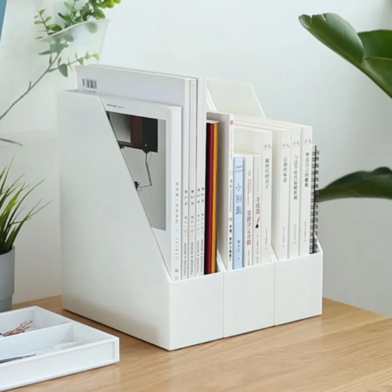 Folder Storage Box Vertical Bookshelf Desktop Office Supplies Book File Basket Desktop Data Rack Student Stationery Organiser