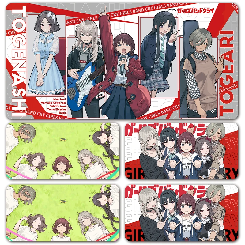 Japanese Anime Girls Band Cry Nina Momoka Subaru Tomo RUPA Mouse Pad Gaming Mousepad XXL Computer Keyboard Desk Mat