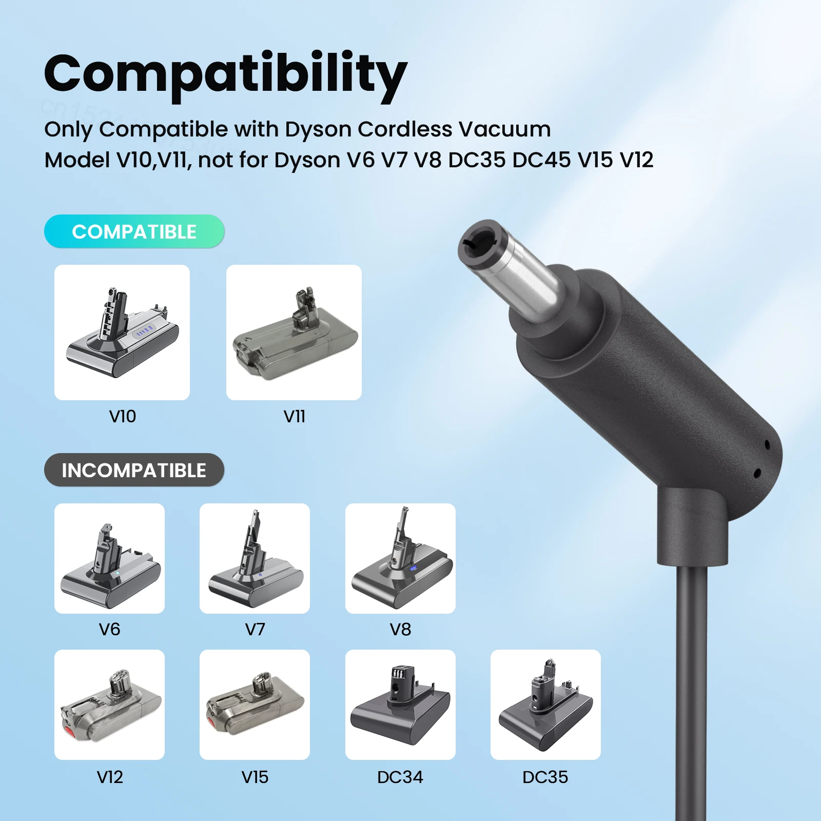 For Dyson V10 V11 Battery Charger Compatible With Dyson V10 V11 Vacuum Cleaner Battery Charger High Power Universal Charger