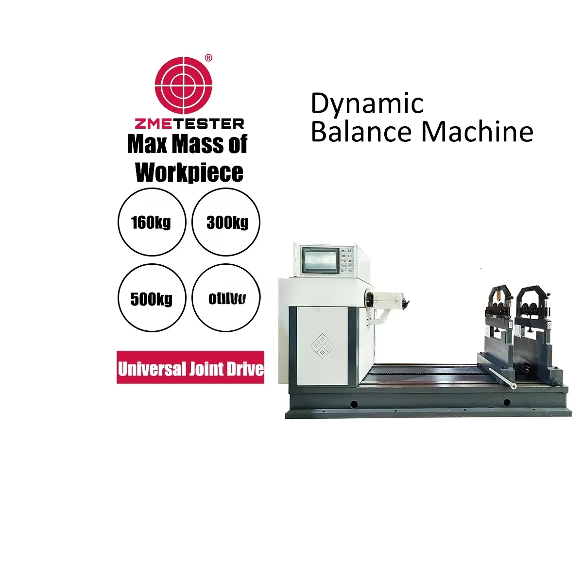 160KG Max Load LCD of 17 Inches Centrifugal Impeller Universal Joint Drive Shaft Dynamic Balancing Machine