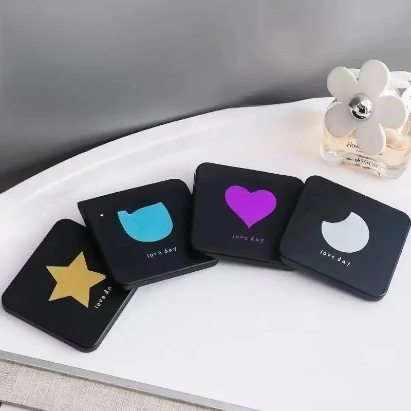 Specchietti portatili Specchio compatto bifacciale Specchio cosmetico tascabile Specchio per trucco pieghevole Mini trucco quadrato Vanity