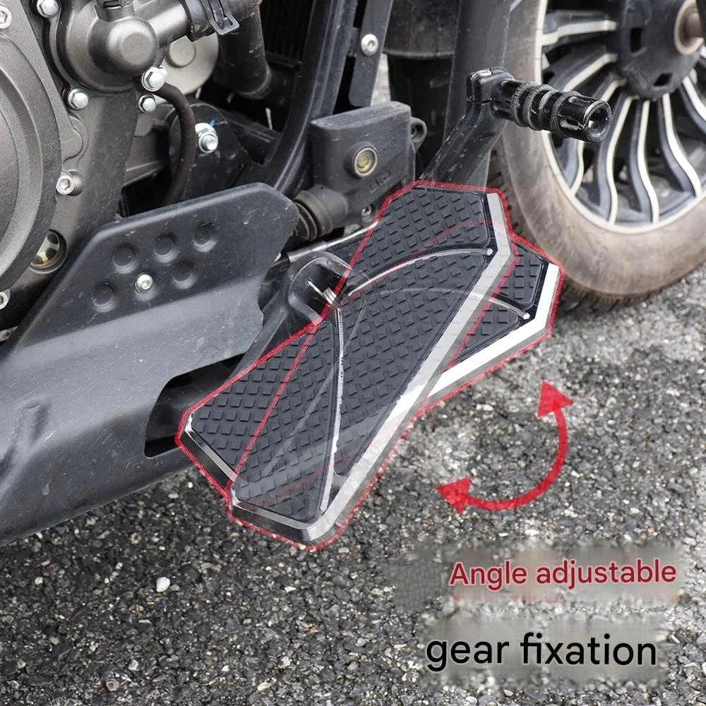 For QJMOTOR AK628 Extended Wide Retro Foot Pedals Enlarged Contact Surface Anti Slip Foot Peg Daily Commute Mod Fittings
