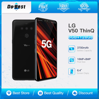 Original LG V50 ThinQ 5G Mobile Phone V500EM/V500N Unlocked 6.4'' P-OLED HDR10 NFC 6GB+128GB Snapdragon 855 Octa Core CellPhone