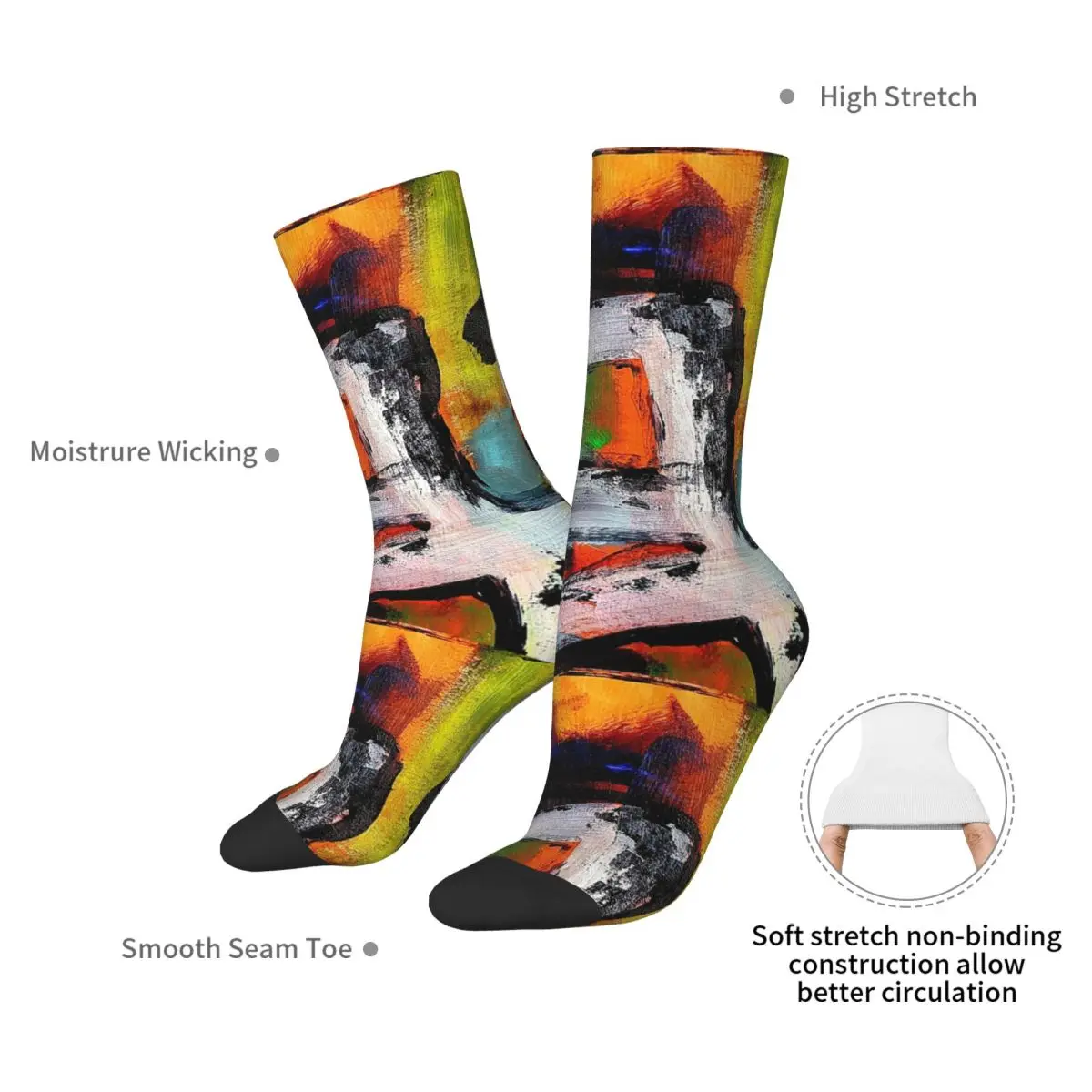 Abstract States Of Mind Socks Harajuku Super Soft Stockings All Season Long Socks Accessories for Man's Woman's Birthday Present