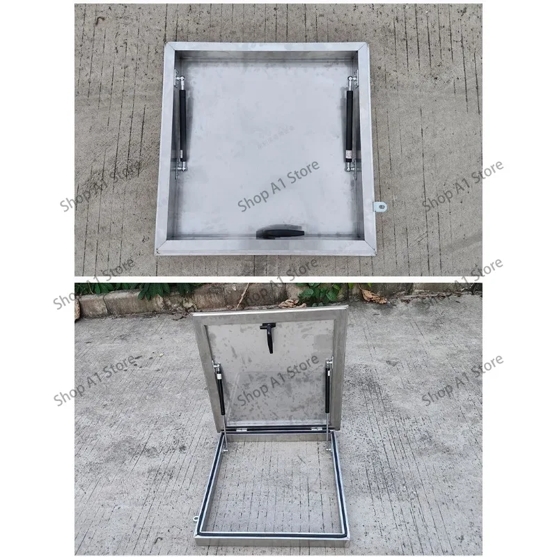 304 Stainless Steel Roof Hatch Cover, Rainproof Skylight Access Panel, Roof Inspection & Vent Opening Cover for Building Roof